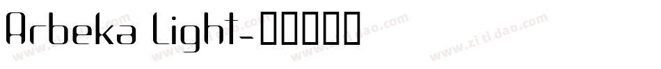 Arbeka Light字体转换